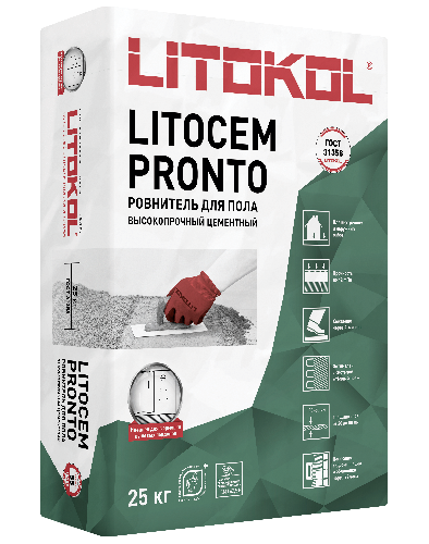 Ровнитель для пола LITOCEM PRONTO, мешок, 25 кг, LITOKOL